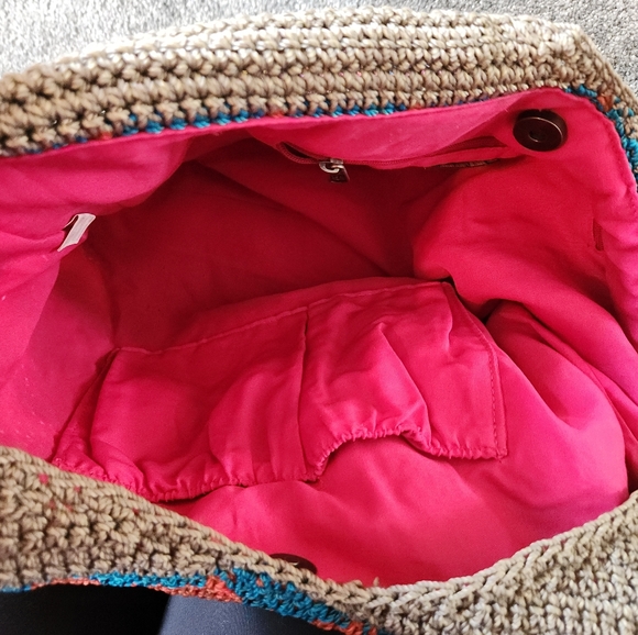 The SAK Bennett Crochet  Monterey‎ Stripe Shoulder Bag Boho Festival Retro - Picture 7 of 7